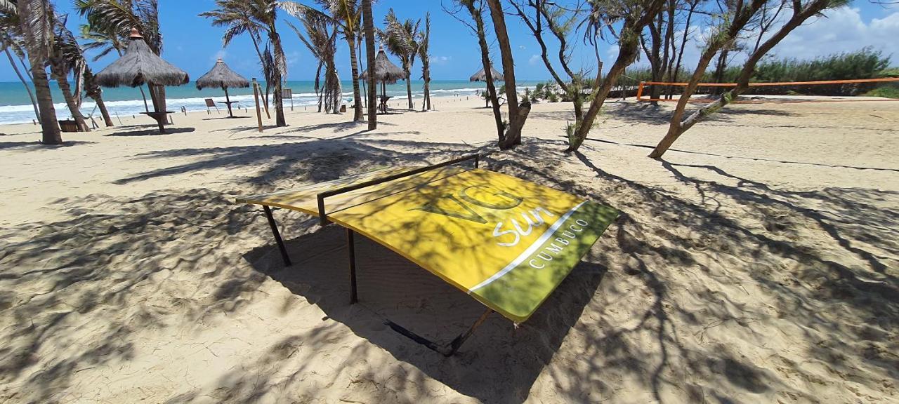 Paraiso Frente Mar!! 04 Pessoas-Pe Na Areia Vg Sun Cumbuco-Hidro, Sauna, Academia, Piscina,Cozinha Completa, Wifi, Parquinho Infantil Zewnętrze zdjęcie